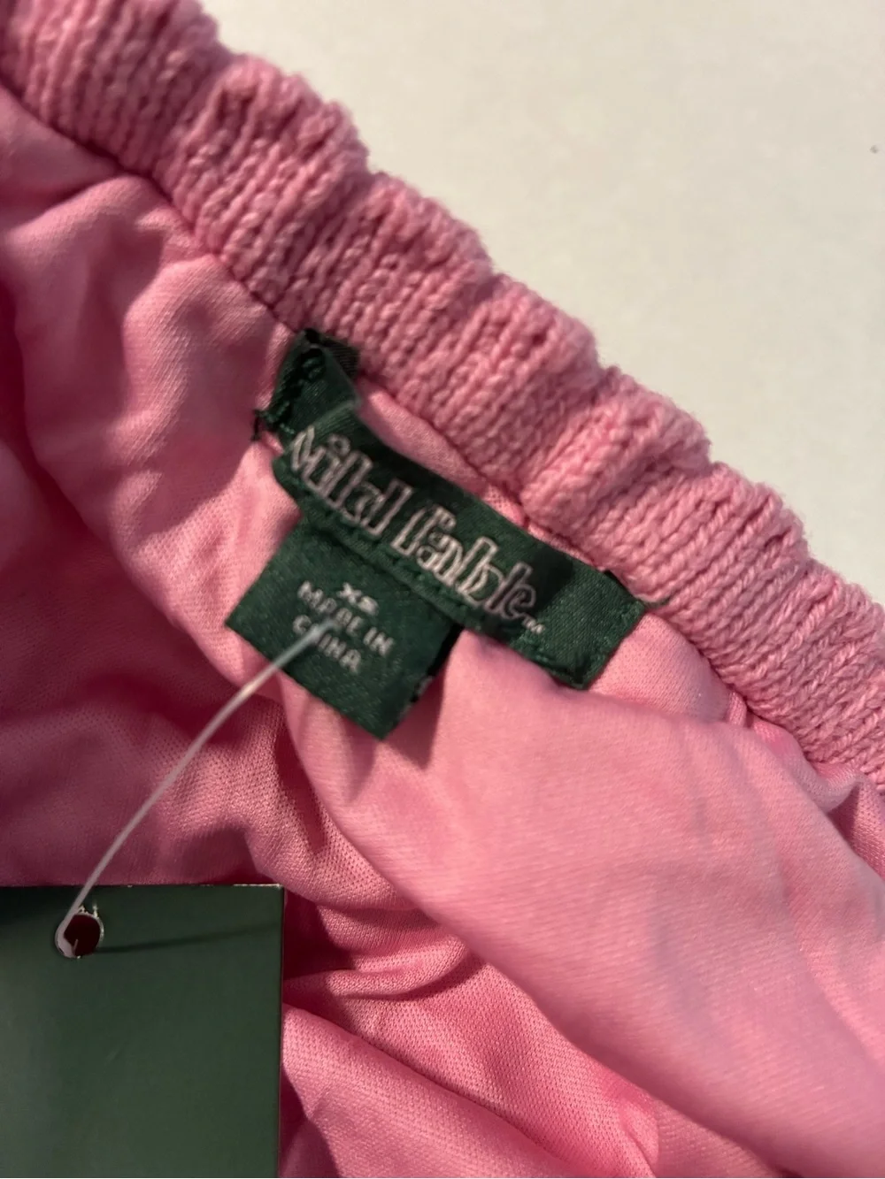 NWT Wild Fable Strapless Mini Crochet A-Line Sweater Dress Rose Pink Size XS